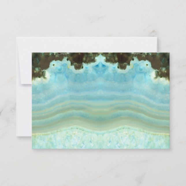Anpassningsbar Trendig Girly Aqua Blue Crystal Par OSA Kort (Framsida)