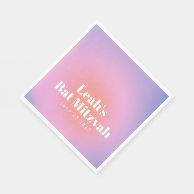 Anpassningsbar Trendig Gradient Lavender Lila Bat  Pappersservett (Hörn)