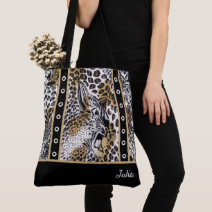 Anpassningsbar Trendig Snyggt Brown Black White Le Tygkasse