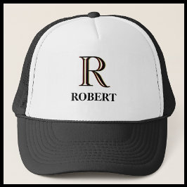 Anpassningsbar Tri-Färg Monogram Namn Keps