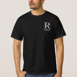 Anpassningsbar Tri-Färg Value Monogram Namn T Shirt