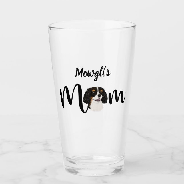 Anpassningsbar Tri Färgad Cavalier  Glaskopp (Framsida)