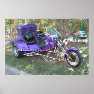 Anpassningsbar Trike 3D Anaglyph Photo Poster