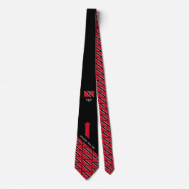 Anpassningsbar TRINIDAD FLAGGA Monogram Neck Tie Slips