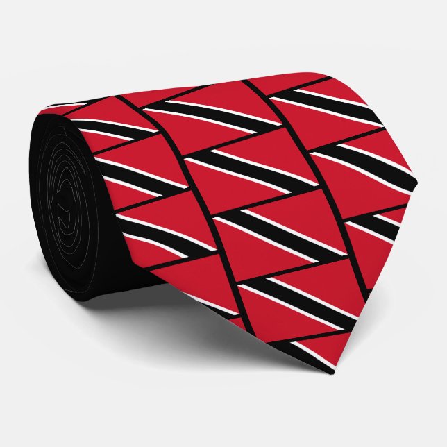 Anpassningsbar TRINIDAD FLAGGA Monogram Neck Tie Slips (Rullad)
