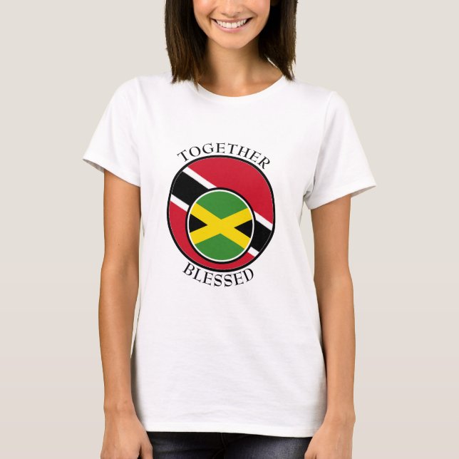 Anpassningsbar TRINIDAD JAMAICA Flagga T Shirt (Framsida)