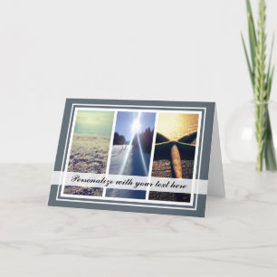 Anpassningsbar triptych 3 fotokollage julmall helgkort