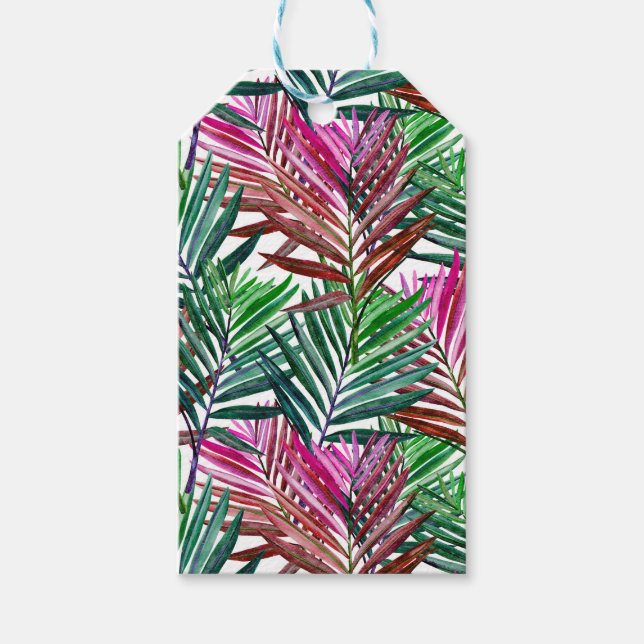 Anpassningsbar Tropical Beach Summer Handflatan Presentetikett (Framsidan)
