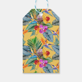 Anpassningsbar Tropical Bird of Paradise Orchid Su Presentetikett