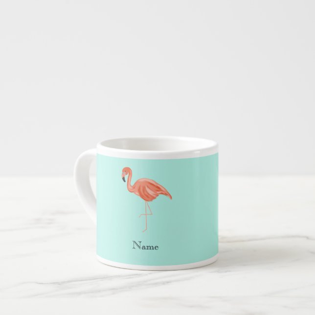 Anpassningsbar Tropical Flamingo Espressomugg (Framsida vänster)