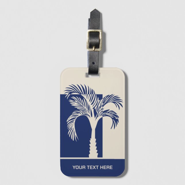 Anpassningsbar Tropical Handflatan Träd Bagagebricka (Framsida vertikal)