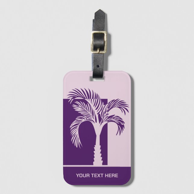 Anpassningsbar Tropical Handflatan Träd Bagagebricka (Framsida vertikal)