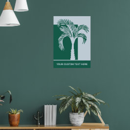 Anpassningsbar Tropical Handflatan Träd Poster