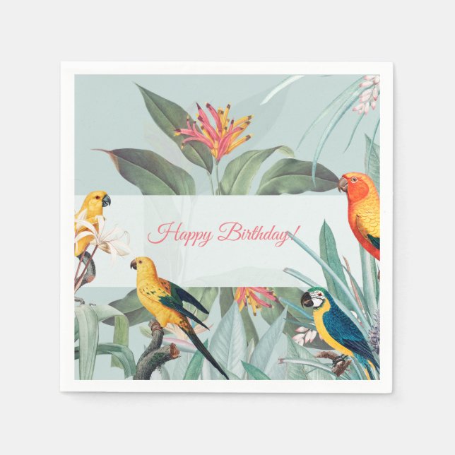 Anpassningsbar Tropical Pappersservett (Framsidan)