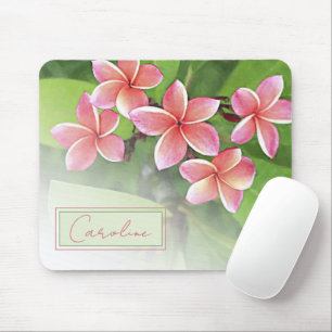 Anpassningsbar Tropical Plumeria Flowers Watercolo Musmatta