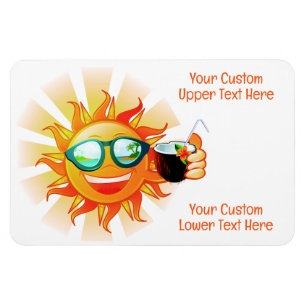 Anpassningsbar Tropical Sol Magnet