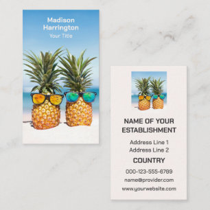 Anpassningsbar Tropiska ananas Visitkort