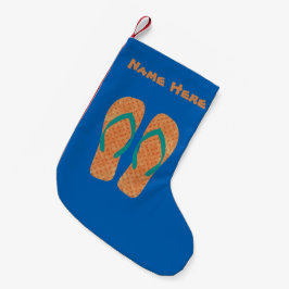 Anpassningsbar Tropiska jul Flinflip flops Beach H Liten Julstrumpa