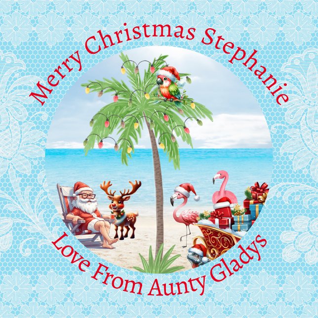 Anpassningsbar Tropiska julen i juli Party Snöre B Presentpapper (Skapare uppladdad)