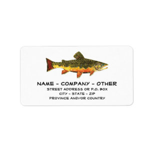 Anpassningsbar Trout Fishermans Adressetikett