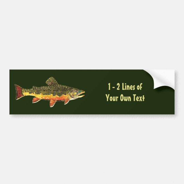 Anpassningsbar Trout Fishermans Bildekal (Framsidan)