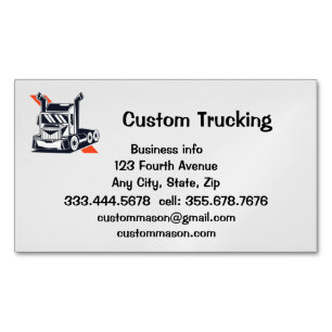 Anpassningsbar Trucking Lastbilar Transport Busine Magnetiska Visitkort