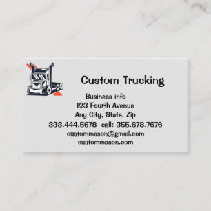 Anpassningsbar Trucking Lastbilar Transport Visitkort
