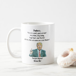 Anpassningsbar Trump Coffee Mugg för Cat Mamma Läg