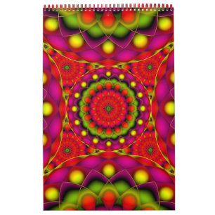 Anpassningsbar Tryckt Kalender 2014 Mandala Psyche
