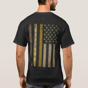 Anpassningsbar Tunn Gult - radleverans T-Shirt