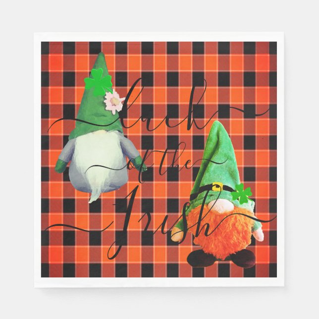 Anpassningsbar TUR I IRISH St Patrick Day-Dekorati Pappersservett (Framsidan)