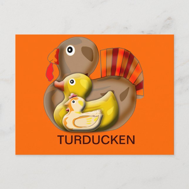 Anpassningsbar Turducken-design Vykort (Framsida)