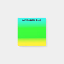 Anpassningsbar Turkos, Grönt och Gult Post-it Block