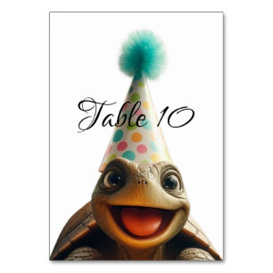 Anpassningsbar Turtle Bord Cards Bordsnummer