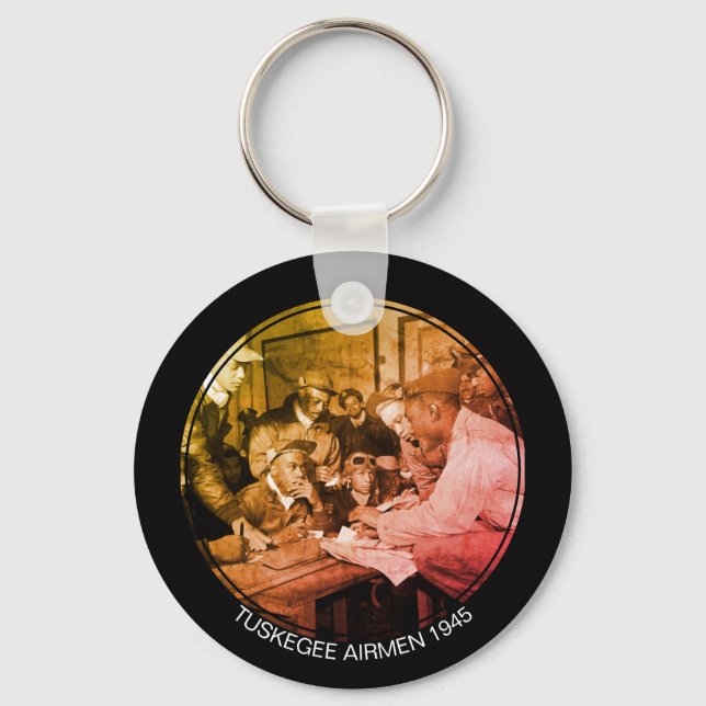 Anpassningsbar TUSKEGEE AIRMEN 1945 Nyckelring (Framsida)