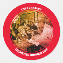 Anpassningsbar TUSKEGEE AIRMEN DAY Runt Klistermärke