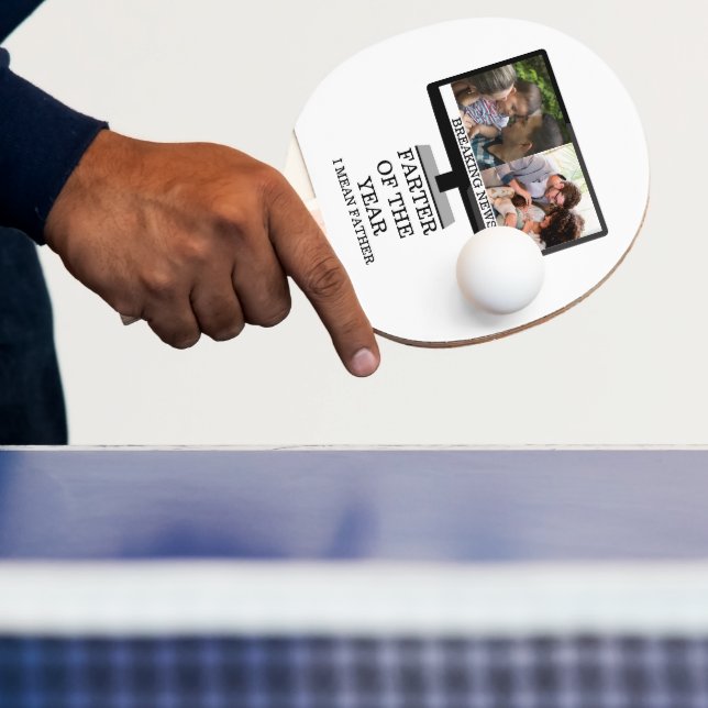 Anpassningsbar TV-affär året lustig pappa 2-foto Pingisracket (Insitu)