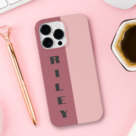 Anpassningsbar två Färg-block Ro Guld  stora Namn