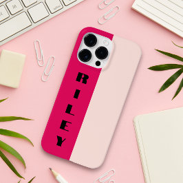 Anpassningsbar två Färg Block Ro Raspberry Big Nam