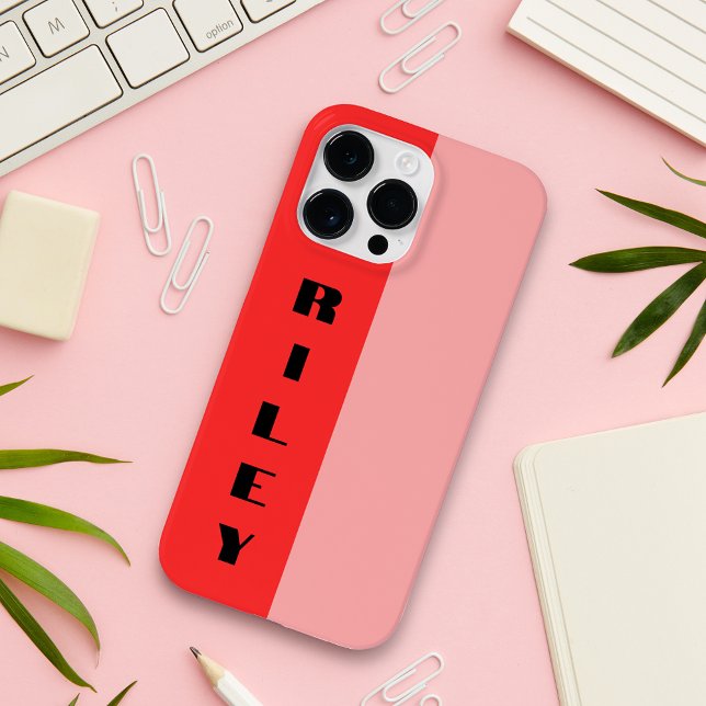 Anpassningsbar två Färg-block Ro  röda stora Namn (Skapare uppladdad)