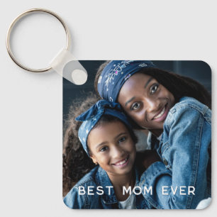 Anpassningsbar två foto Best Mamma någonsin Nyckelring