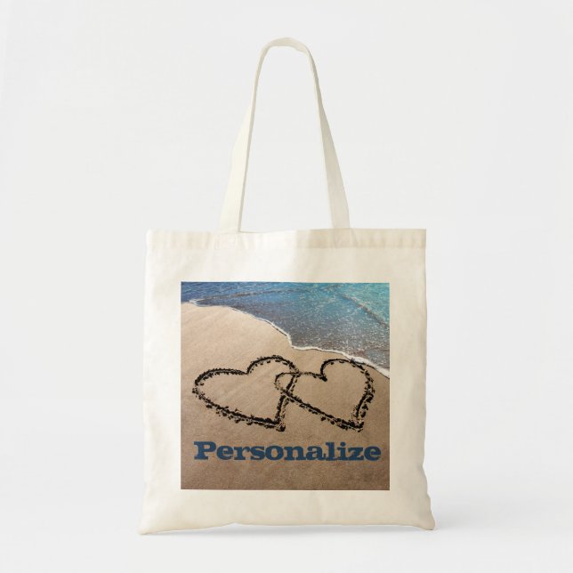 Anpassningsbar två hörn i rutan Sand Tote Tygkasse (Framsidan)