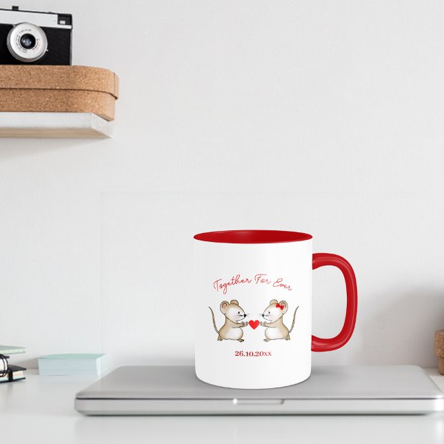 Anpassningsbar två Mouse-kaffe Mugg (Custom Two Lovely Mouse Coffee Mug
)