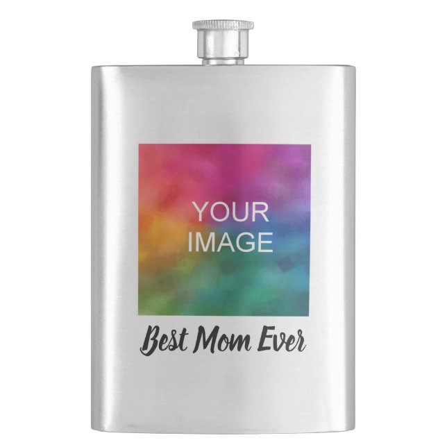 Anpassningsbar Typografi Bästa Mamma någonsin Cute Fickplunta (Framsidan)