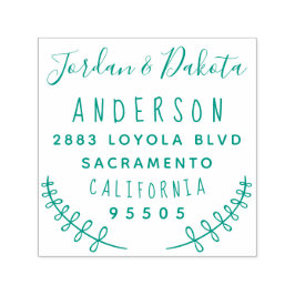 Anpassningsbar Typografi, gift par Returadress Självfärgande Stämpel