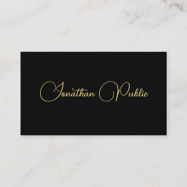 Anpassningsbar Typografi Skriptmall Namn Elegant Visitkort (Framsida)