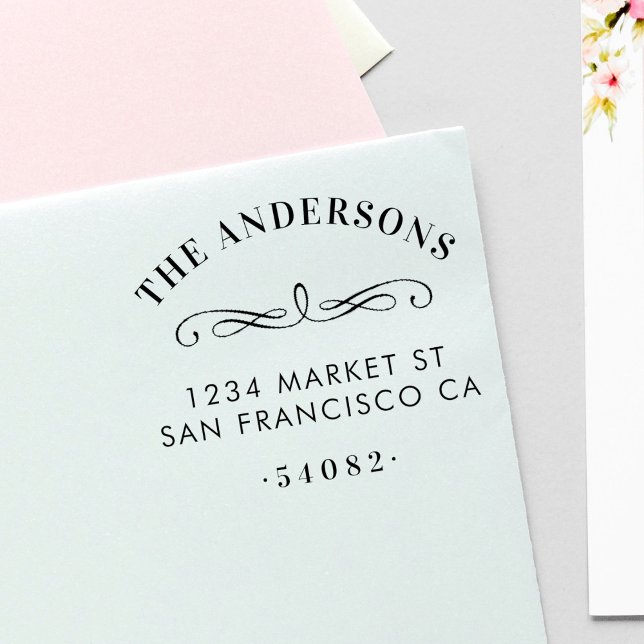 Anpassningsbar Typography Family Namn & Returadres Självfärgande Stämpel (Skapare uppladdad)