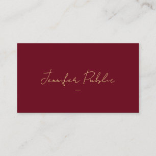 Anpassningsbar Typography Guld Text Script Luxury Visitkort
