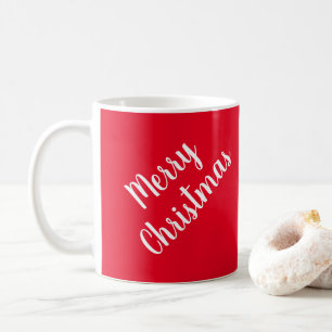 Anpassningsbar Typography Red White God jul Kaffemugg