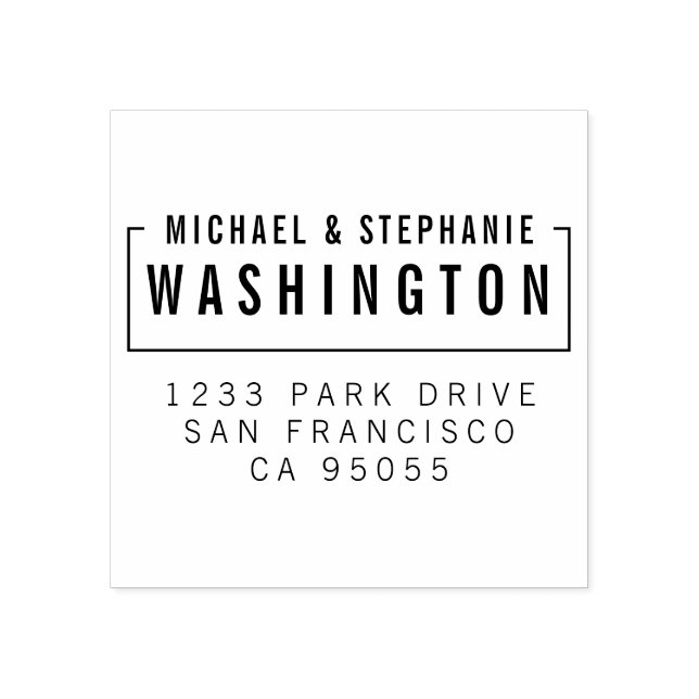 Anpassningsbar Typography-Returadress för Snyggt a Stämpel (Tryck)